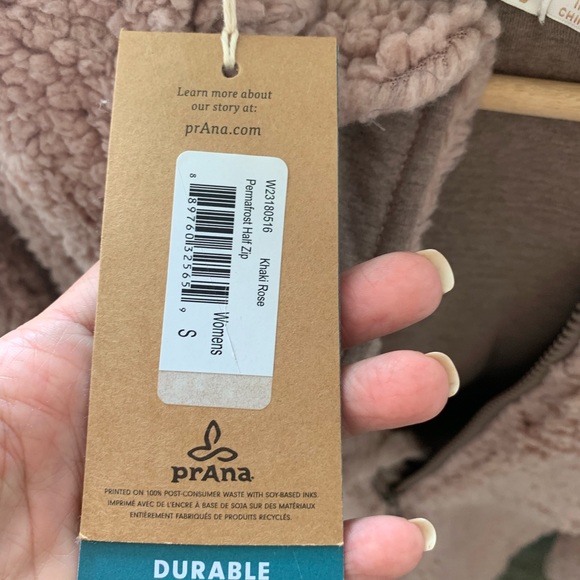 Prana permafrost half zip, khaki Rose size small - Picture 4 of 5